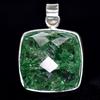 Natural Emerald 133 Ct CERTIFIED Square Cushion Cut Pendant 925 Starling Silver MY.PD-157-NS