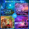 LED Light Gifts Home Decor Light Projector with 375 Effects, Bluetooth | Aurora Light, 15 Sleep Sounds, Adjustable Light Modes, Table Lamp, Speaker,