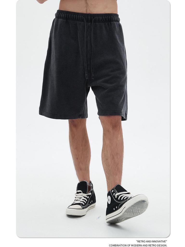 ARTIE Мужские шорты из махровой ткани в стиле ретро с эффектом потертости в стиле батик 2025 года