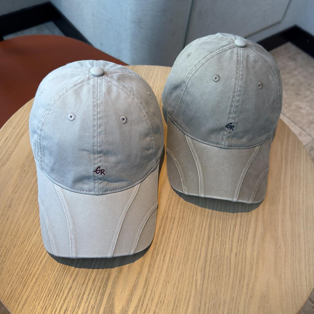 Fashion Hat Korean version of simple letter GR embroidered baseball cap for men and women high quality pure cotton big head circumference travel sun