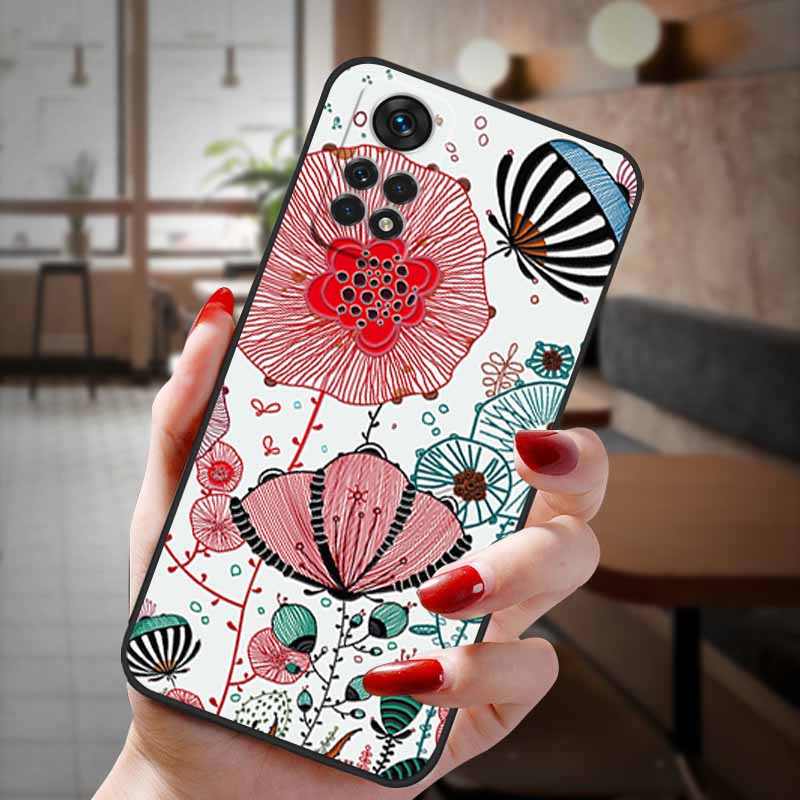 Чехол для POCO X4 Pro 5G 3D тиснение Цветок Рельефный Чехлы для телефона Для POCOX4 Pro 5G 2022 Силиконовый чехол X 4 Pro X4Pro Funda Capa Para