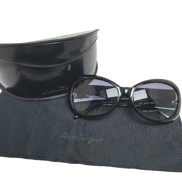 Salvatore Ferragamo sunglasses 2162 plastic black Women 2162-101/11 Used
