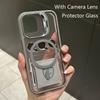 Для Magsafe Магнитный защитный чехол-подставка для объектива iPhone 15 12 13 14 11 Pro Max Стеклянная прозрачная металлическая крышка-кольцо