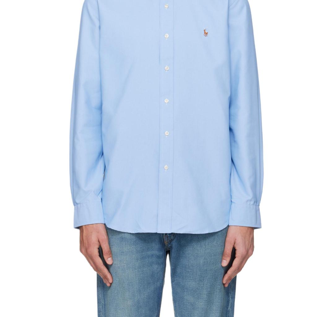 Рубашка Polo Ralph Lauren однотонная с вышивкой пони Мужские рубашки 710961599001