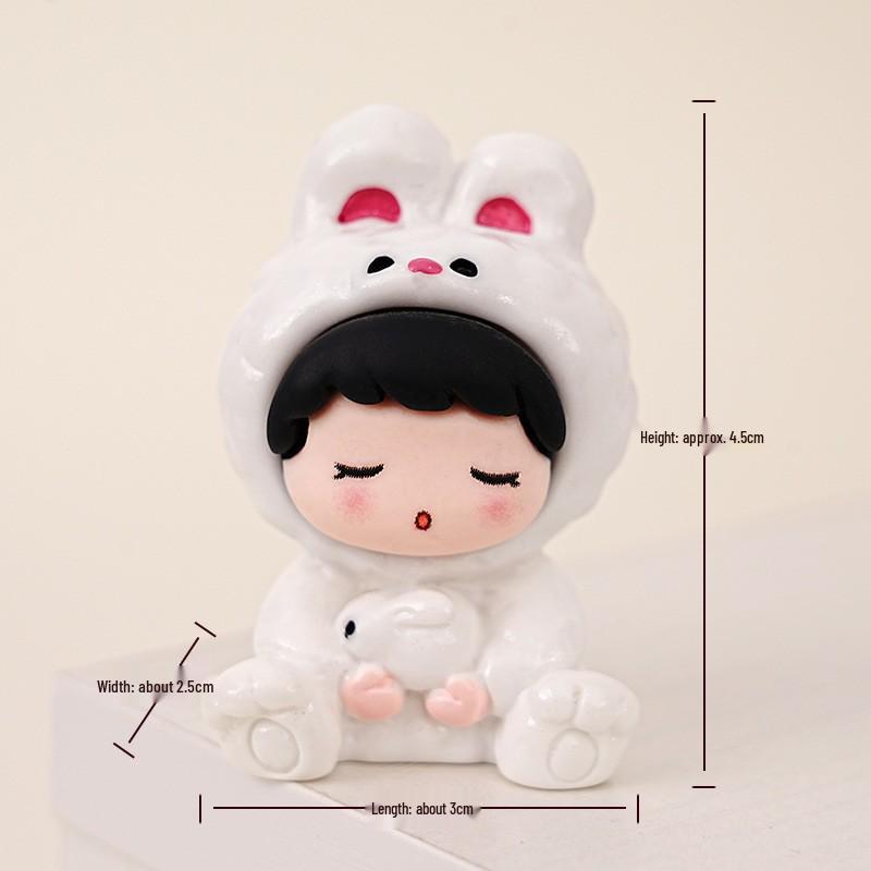 Милая полимерная кукла: Фигурка-сюрприз для украшения автомобиля и рабочего стола, брелок-шарм