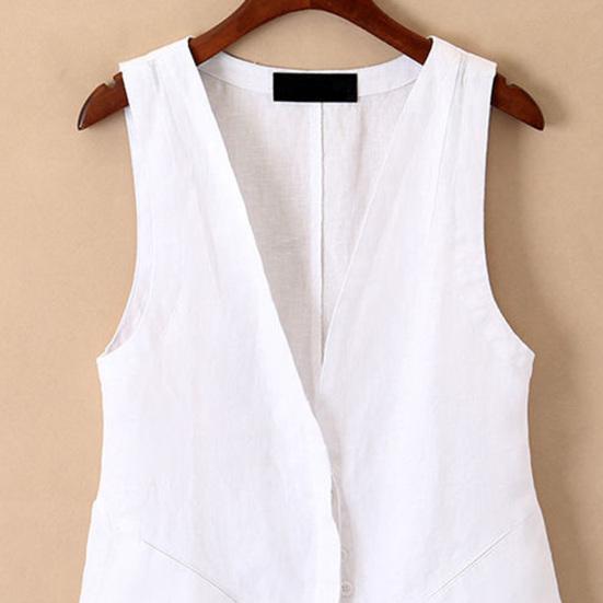 Женский жилет с глубоким v-образным вырезом без рукавов, однотонный, свободный, однобортный, мягкий дышащий кардиган, весенне-осеннее женское пальто
