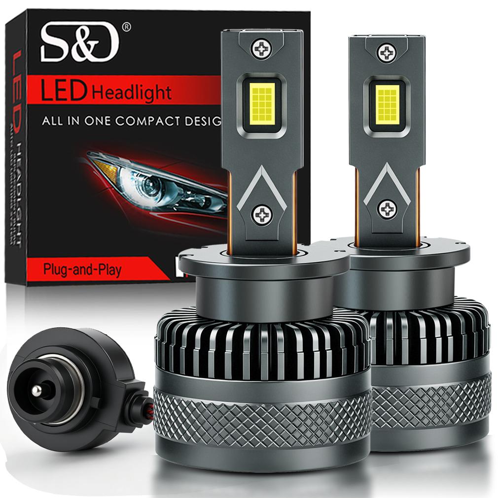 2 шт. 80000 лм Светодиодные лампы для фар D3S 300 Вт D1S D2S D4S D1R D2R D3R D4R Turbo LED CSP Двойная медная трубка Освещение для фар BMW Benz Volvo 6000K Белый