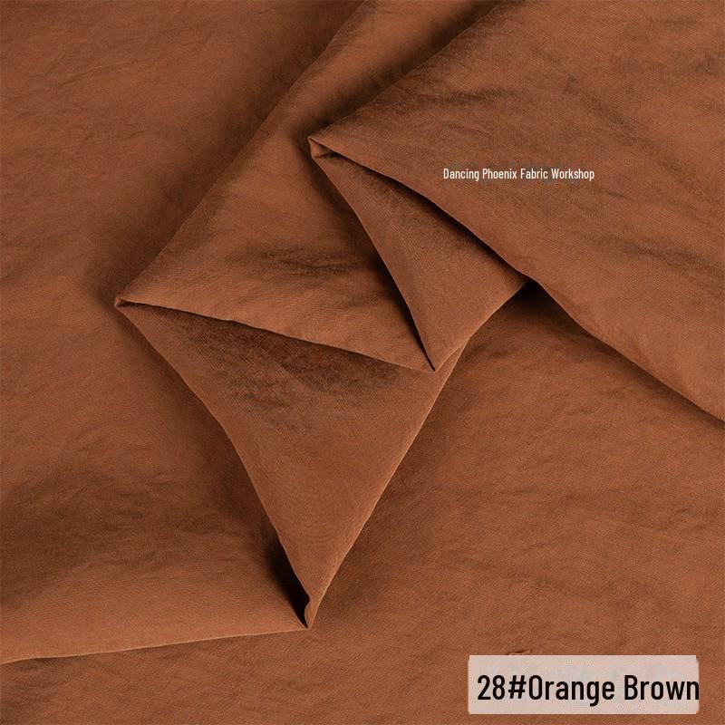 Ретро-песочная матовая медно-аммиачная шелковая ткань - неэластичный материал для верха/юбки Hazy Frost