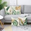Tropical Leaf Shadows Interweaving Imbuing Rainforest VitalityCover Bedroom Sofa Decoration Polyester Cushion Cover with Zipper