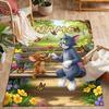 Looney Bulldog Fiery Attitude Personalized Text Carpet Perfect for Entryway Foyer Bedrooms Outdoor Anti-slip Rug Anime Office Decor Spiritual Gift