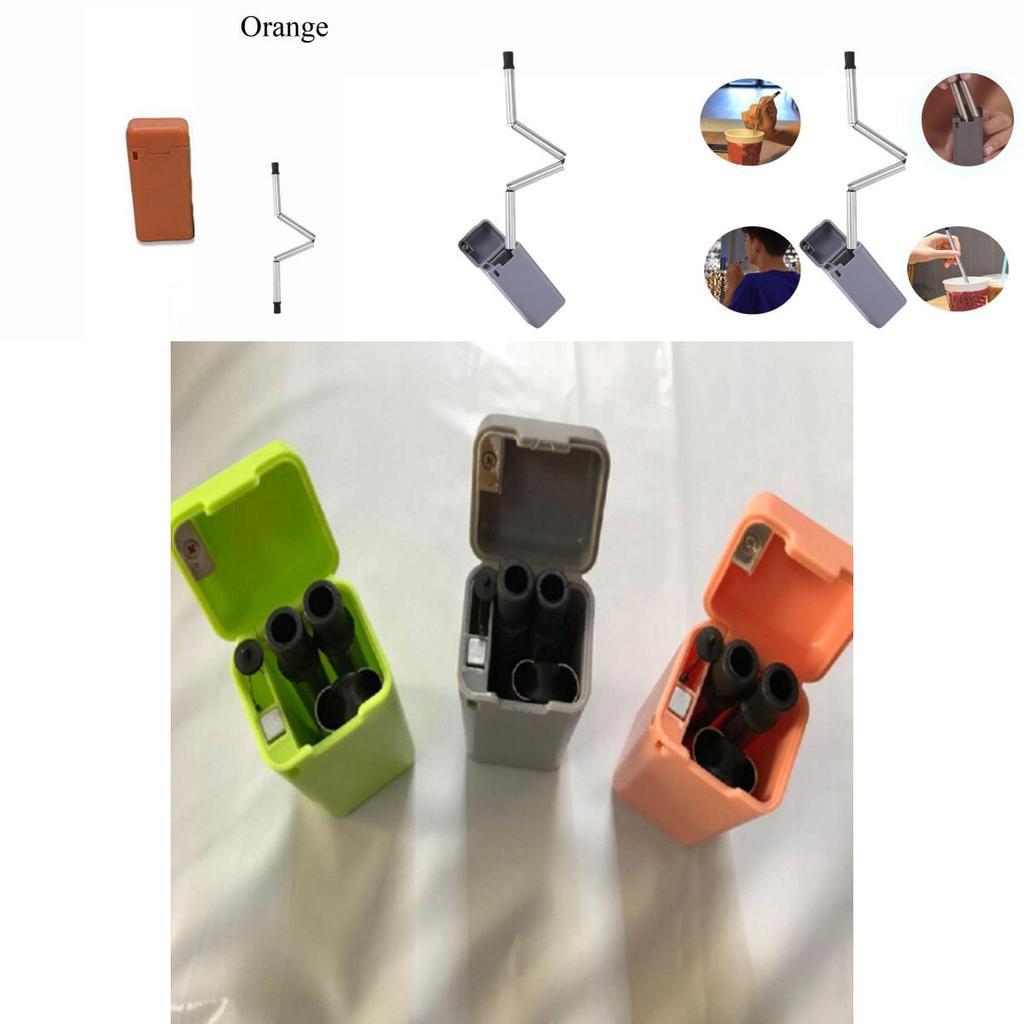 Креативная Портативная Уличная Дорожная Складная Многоразовая Соломинка из Нержавеющей Стали Идеально Подходит для Экологичных Приключений