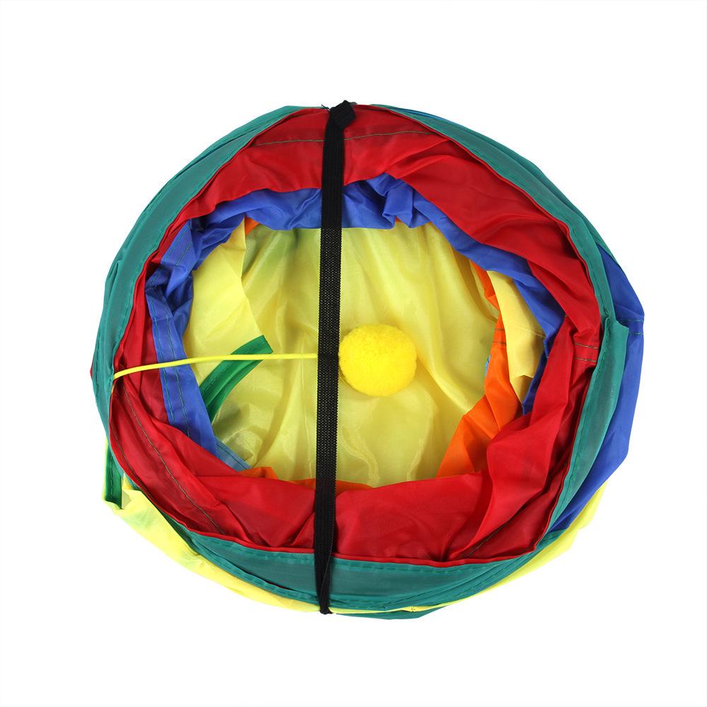 Foldable Rainbow Cat Tunnel: Interactive Cross-Border Play Tube for Cats