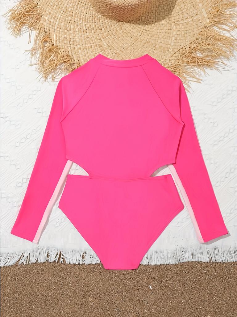 Цельный детский купальник для девочек, летняя пляжная одежда, купальный костюм для девочек 5-14 лет