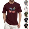 Erkaklar futbolkasi Tee Print Qisqa yengli Kundalik Dam olish kuni Modasi Dumaloq bo'yinli Top