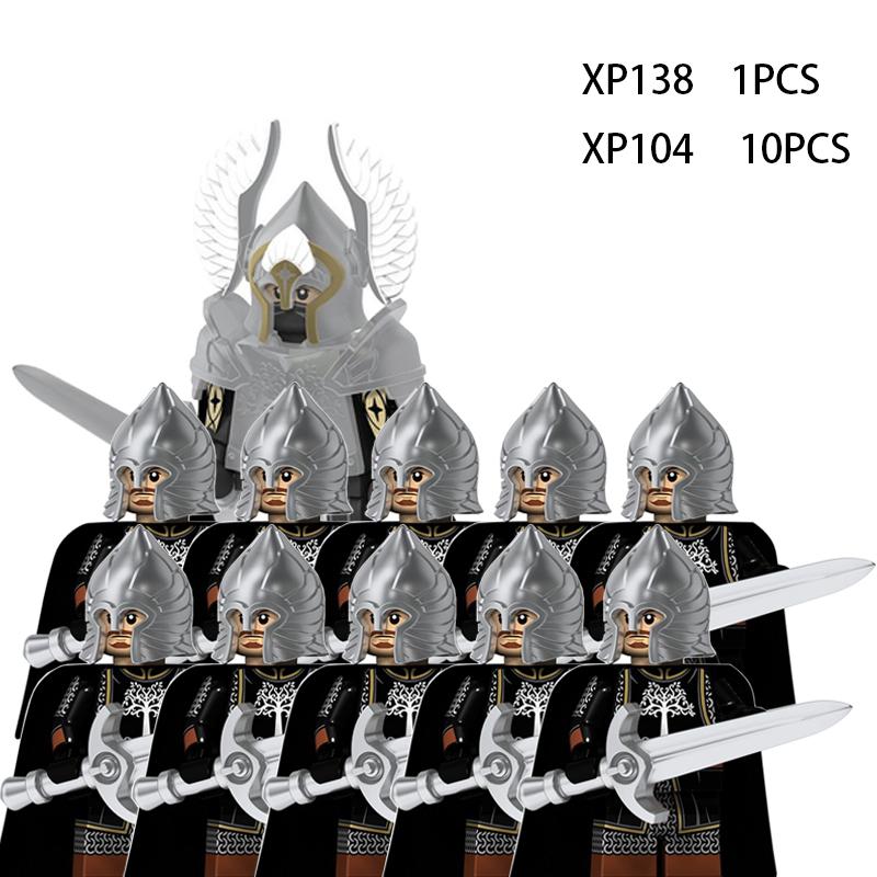 Medieval Elf Rohan Soldiers Guard Army Lotr Action Figures Mini Bricks Doll Assemble Building Blocks DIY Toys for Kid Gifts