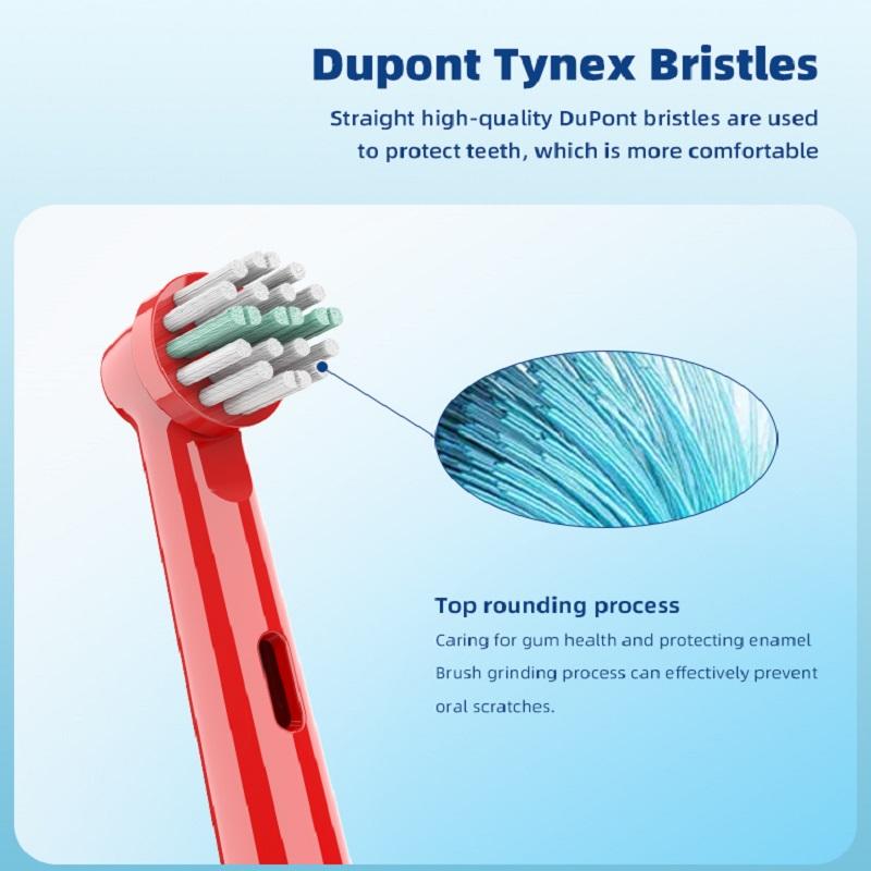 4 Pcs/Pack Kids Replacement Brush Heads For Oral B Children Electric Toothbrush Head Extra-Soft Bristles Brush Refill EB-10A