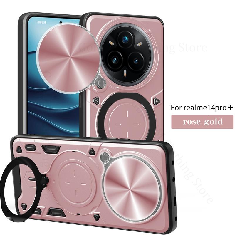 Кольцо для пальца, магнитный держатель, защитный чехол с раздвижным окном для Oppo Realme 14 Pro Plus, защитный чехол с подставкой для Realme 13 12 11 Pro Plus
