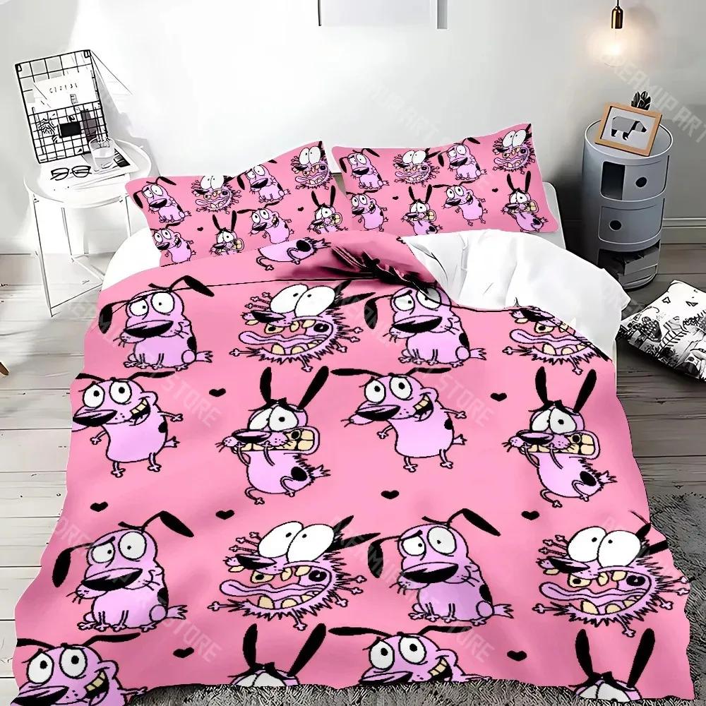 Cartoon C-Courage The Cowardly Dog Duvet Cover Exquisite Digital Print Bedding Set Comforter Bed Youth Home Decor Children