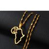 Anniyo Outline Africa Map Berbers Pendant Necklaces African Berber Jewelry for Women Men @250621