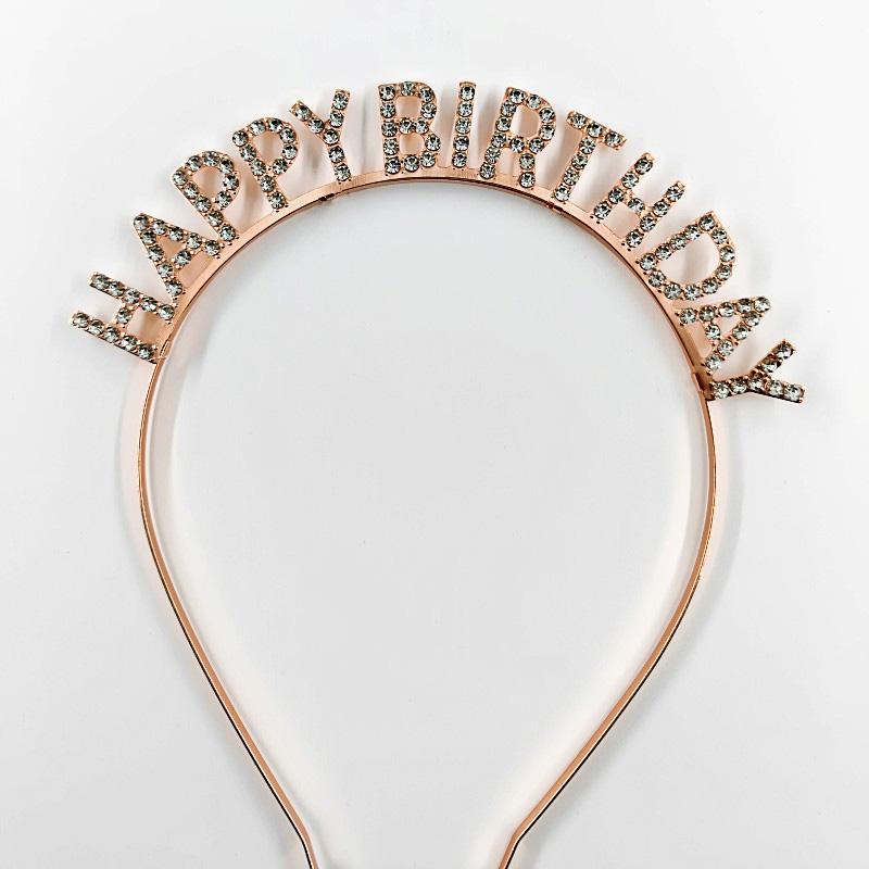 1pc Party Jewelry Popular Metal Shiny English Letters Hoop Props Accessories Hair Bands Headband