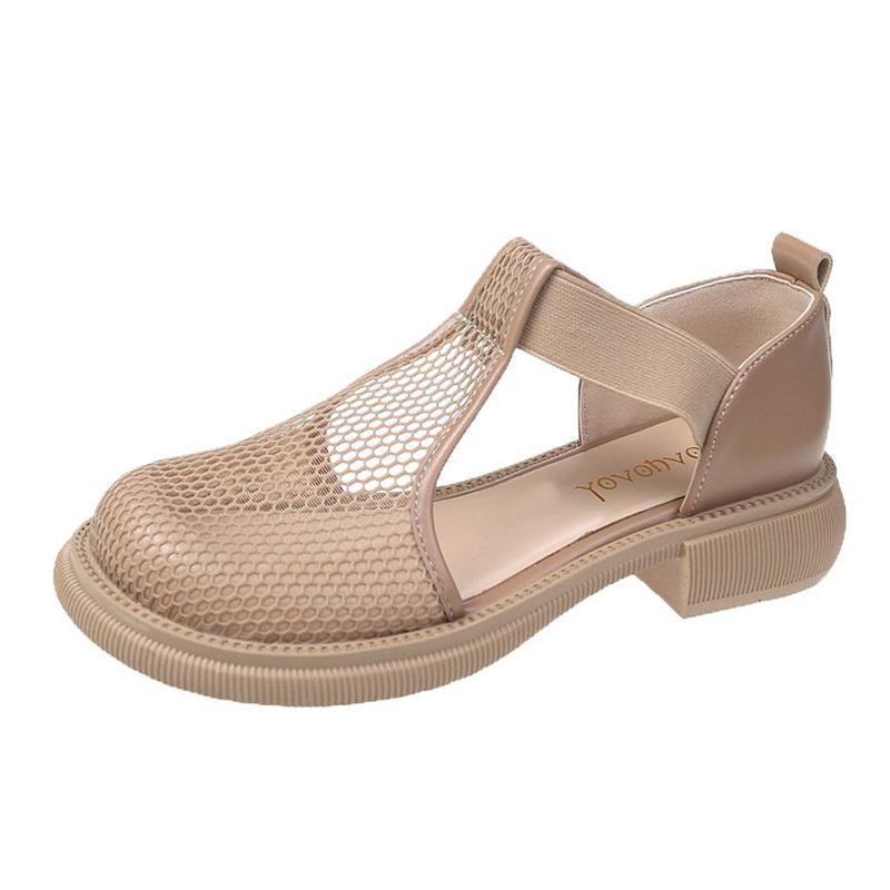 2024 Новые женские сандалии Летние дизайнерские сандалии Songgao Shoes для отдыха с закрытым носком дышащие сетчатые женские сандалии на плоской подошве