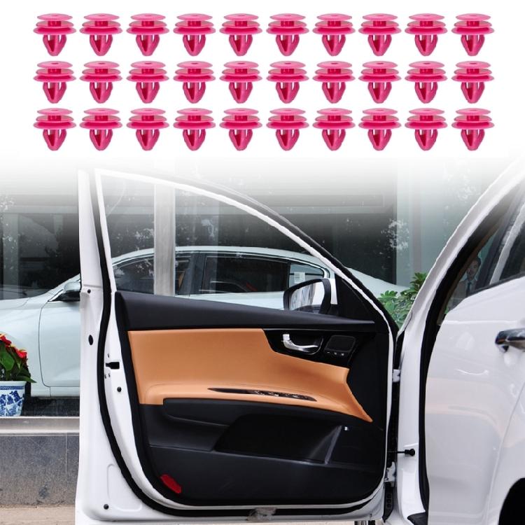 100 шт. Зажимы-фиксаторы панелей дверной обшивки Автомобильные аксессуары Быстрая установка Пластиковый крепеж-заклепка для автомобильной обшивки