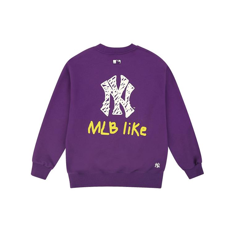 MLB Sweatshirt Unisex Blue Purple 31MT08011-50V