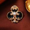 Creative Heart Poker Design Brooch | Women's Minimalist Clover Collar Pin | Anti-Exposure Badge for Couples