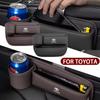 AOT1 NEW PU Leather Car Seat Storage Bag Multifunctional Gap Organizer Box For Toyota Gazoo Racing Corolla Crown Yaris Chr Auris Rav4400000
