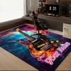 1PC Custom Name Galactic Guitar Dreams Theme Floor Mat Ideal for Living Room, Game Rooms, Office, Bedroom Floor Mat Playful Design