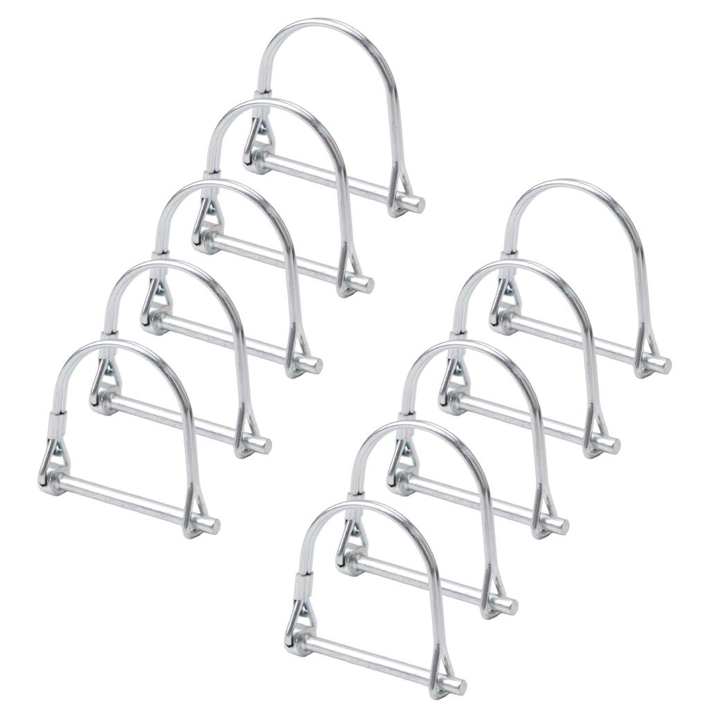 10 шт. Стопорный штифт с проволочным замком, Стопорный штифт с валом из углеродистой стали, Стопорный штифт с проволочным замком в виде круглой петли для гусеничной фермы и газона(6*50)