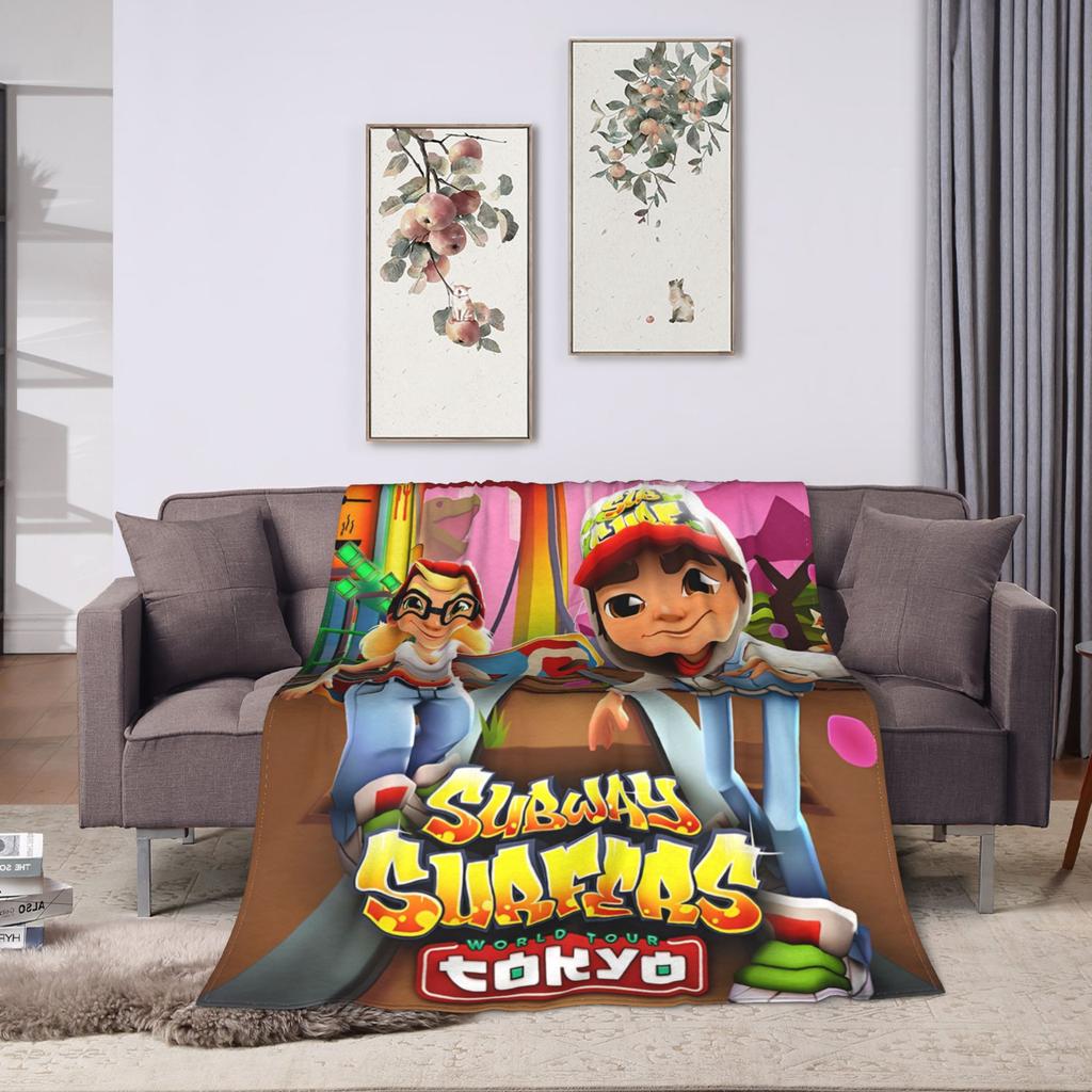 Игровые одеяла Subway Surfers с Джейком Мягкое Уютное Плюшевое Пледное Одеяло Для Дивана Кресла Софы Кровати Фланелевая Постельная Покрывало