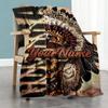 Ethnic Tribal Patterns Personalized Name Blanket Multi-purpose Personalized Blanket Comfortable Suitable for Bed Picnics Chair Nap All-Season Use