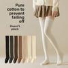 Knee-high Socks, Pure Cotton Women's Autumn Thickened Thigh Socks, Anti-slip and Non-dropping Long Socks, College-style Long Socks