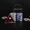 Кристальный дилерский треугольник, карточные фишки с красной кромкой для Техасского Холдема