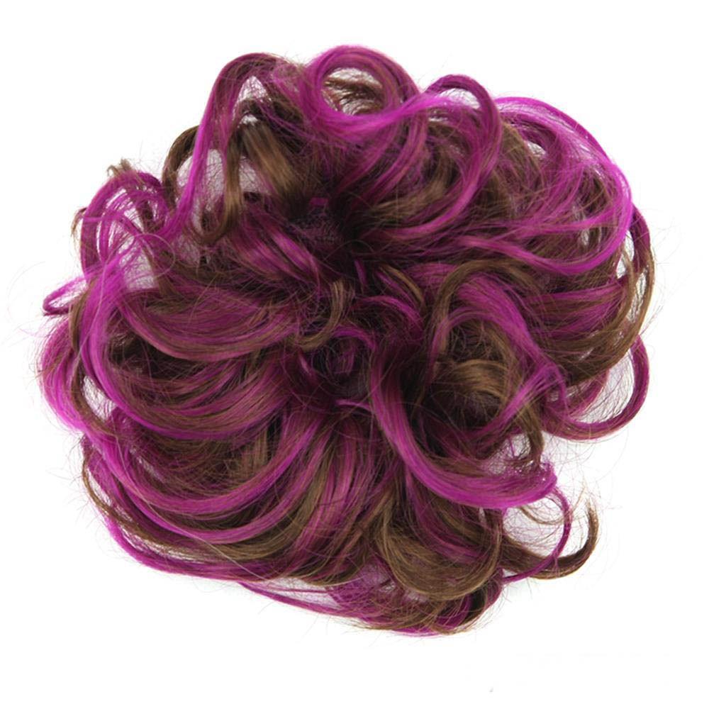 Эластичный парик, резинка для волос, вьющиеся волосы, резинка для волос, пучок, кудрявый растрепанный шиньон, наращивание волос