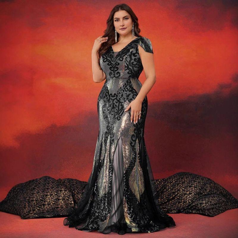 Plus Size Evening Dress Birthday Party Dress Large Size Wedding Dress 4XL