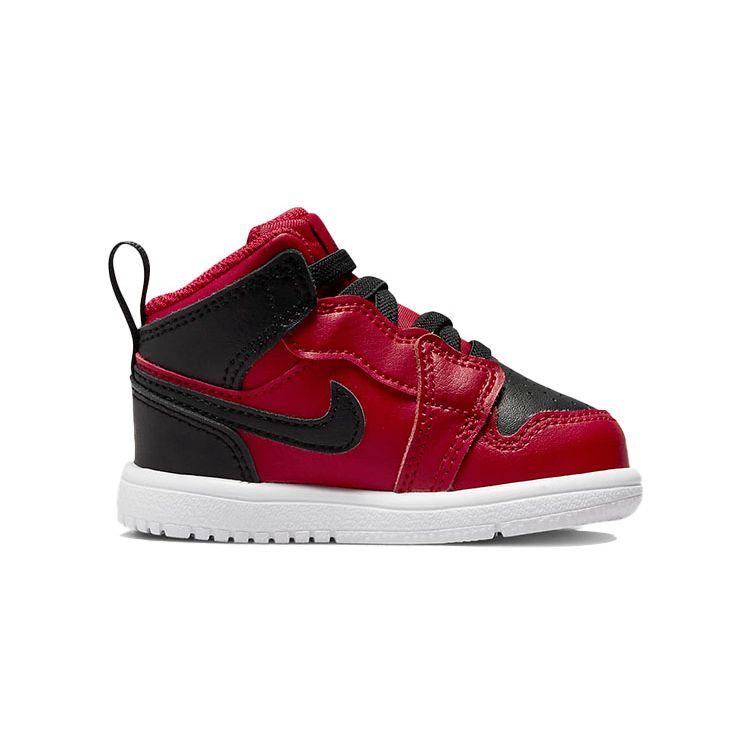 Air Jordan 1 Mid ALT TD Reverse Bred Baby Sneakers Gym-Red Black White AR6352-660