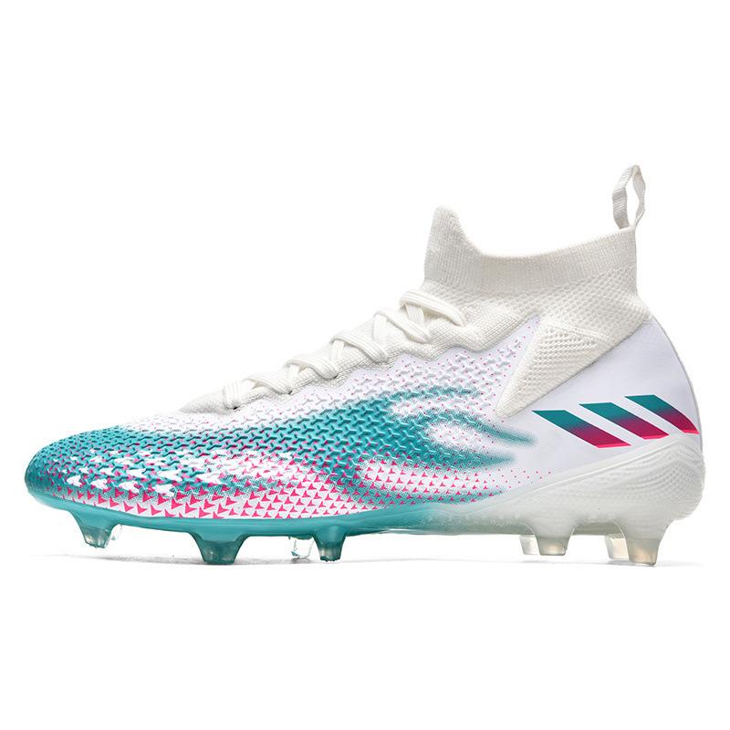 High-top football shoes men's and women's broken nails and long nails students adult grass actual combat training football shoes
