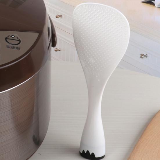 Лопатка для риса Термостойкая Защита от ожогов Зернистый дизайн Экономия труда Самостоящая Пластиковая лопатка для риса для кухни