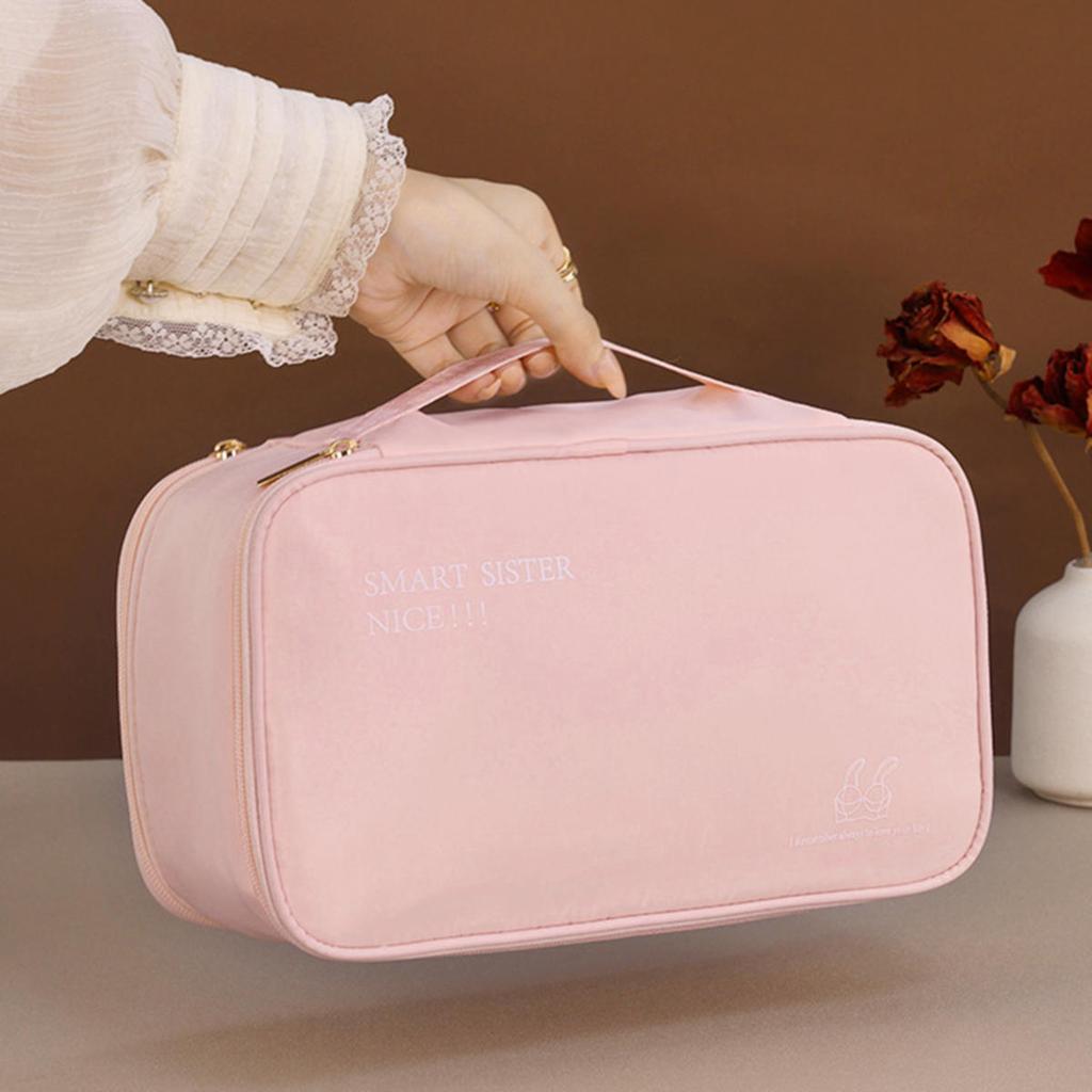 Дорожная сумка для хранения Портативный органайзер для нижнего белья, колготок, носков Двухслойная Большая вместимость Сумка для багажа Предметы первой необходимости для путешествий