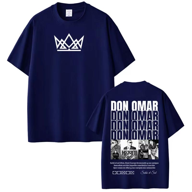 Rapper Don Omar Album Tour 2026 Print Tshirts Unisex Unisex Hiphop Tshirts Shortsleeved Loose Casual Cotton Tshirts Fan Gifts
