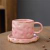 Retro Ceramic Cup Mug Style Simple Afternoon Tea Cup Creative Coarse Pottery Coffee Cup Saucer Set