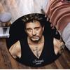 1Pc Johnny Hallyday Circular Print Rug - home decoration Carpet For Living Room Bedroom Flooring Computer Chair Area Rug