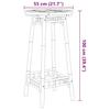 Garden Bar Table Round Ø55x100 cm Bamboo