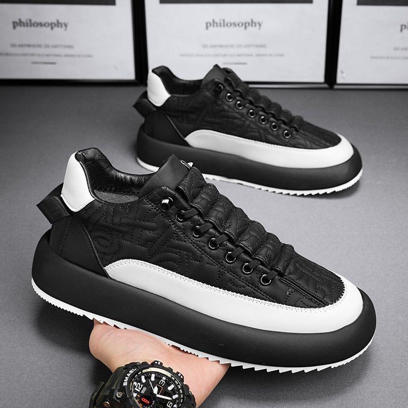 Мужские вулканизированные кроссовки, теннисные спортивные туфли из искусственной кожи, зимние, меховые, для скейтбординга, походные туфли, повседневная обувь для мужчин