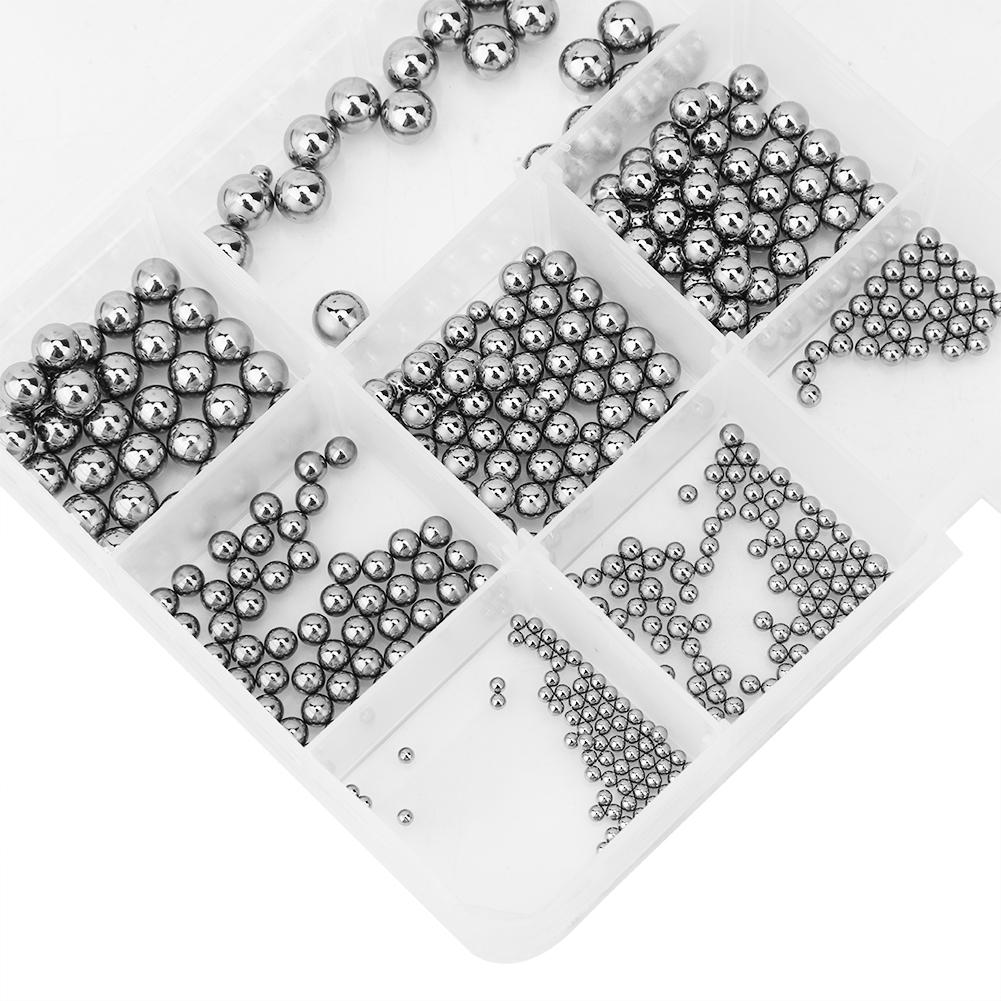 510Pcs M2-M8 Steel Bearing Ball Classification Kit Chromium Hardened Stable Wide Use