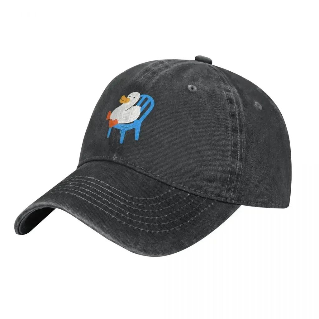 Summer Cap Sun Visor Duck Sitting In A Chair Hip Hop Caps Animal Cowboy Hat Peaked Hats