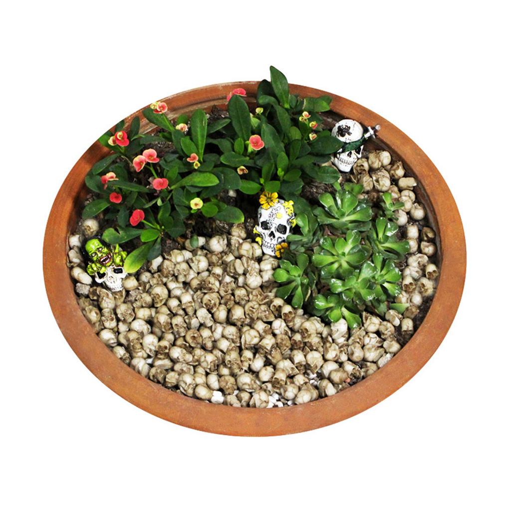 40 шт. Смола Череп Мини Фигурки Черепа для Домашнего Декора и Садового Ландшафтного Дизайна Изделия из Смолы Ручной Работы