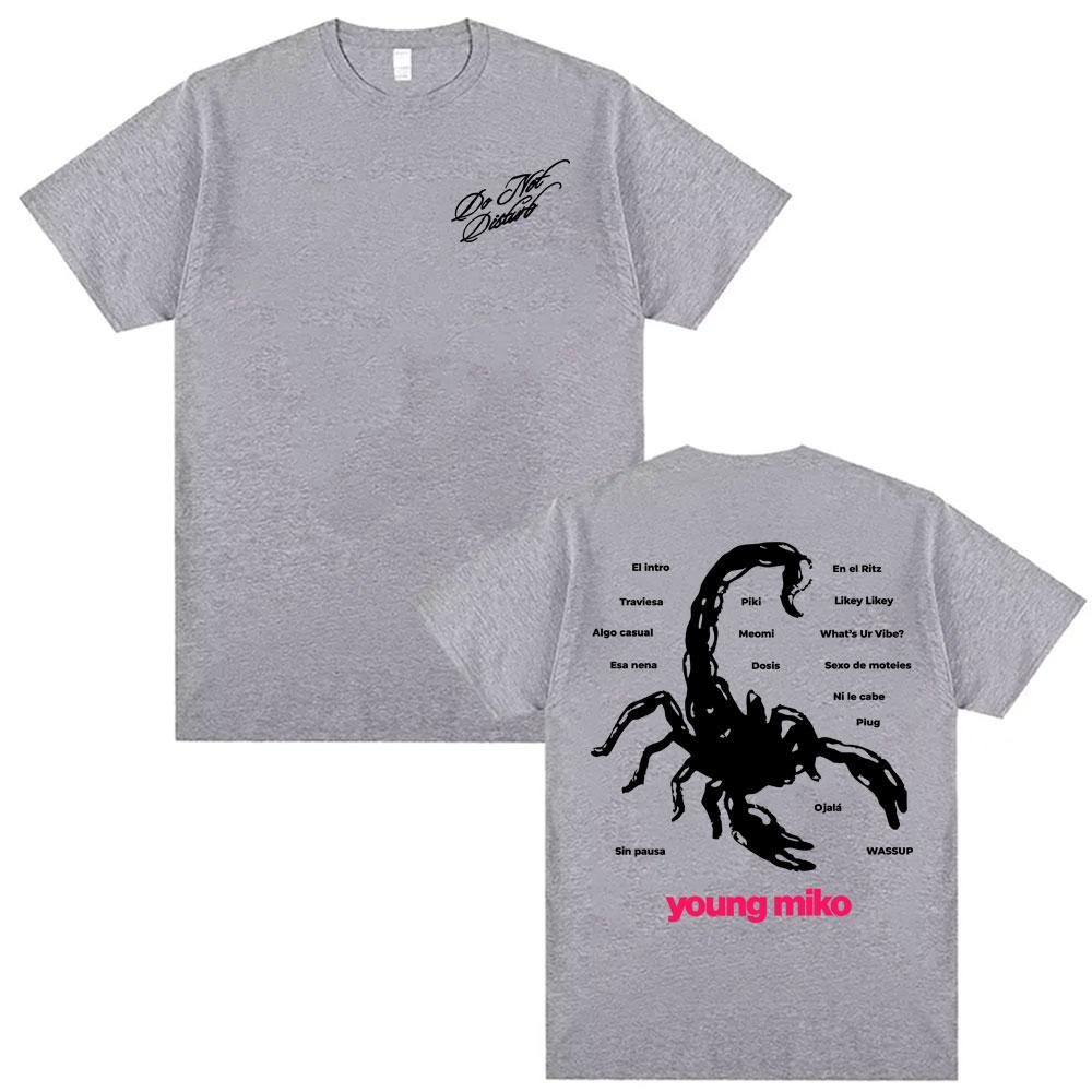 Singer Young Miko Do Not Disturb Printed T Shirt Men Women Clothing Aesthetic Fashion T Shirts Summer Pop Art Tshirt Streetwear